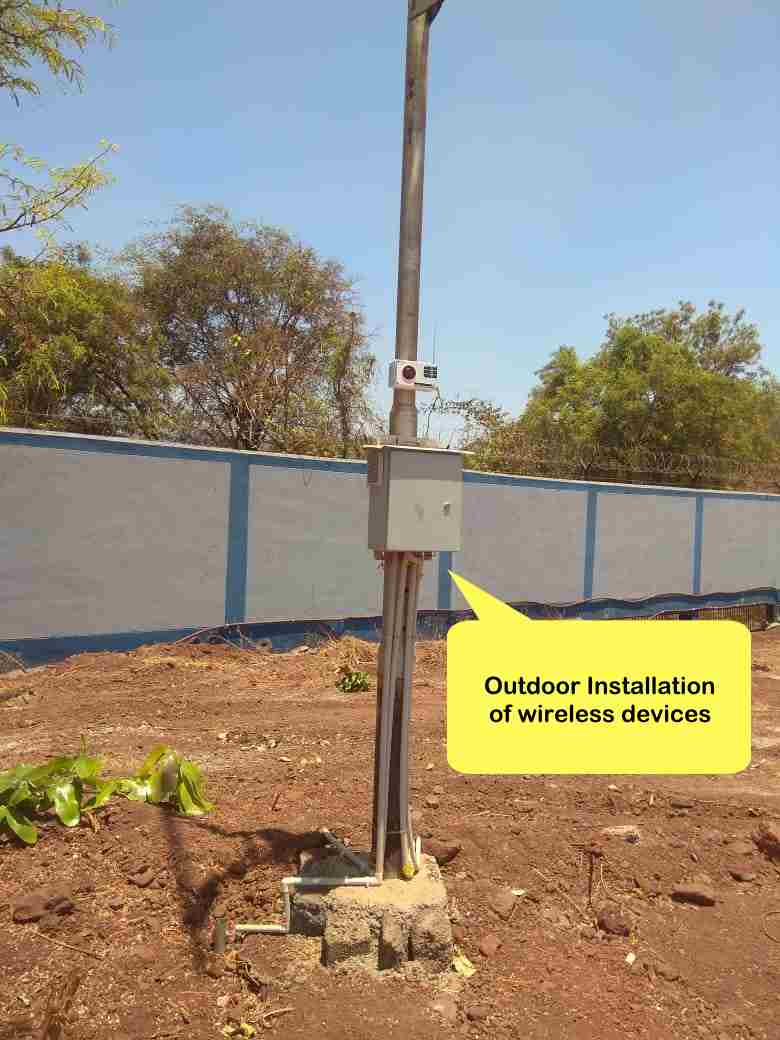 Outdoor wireless device installation