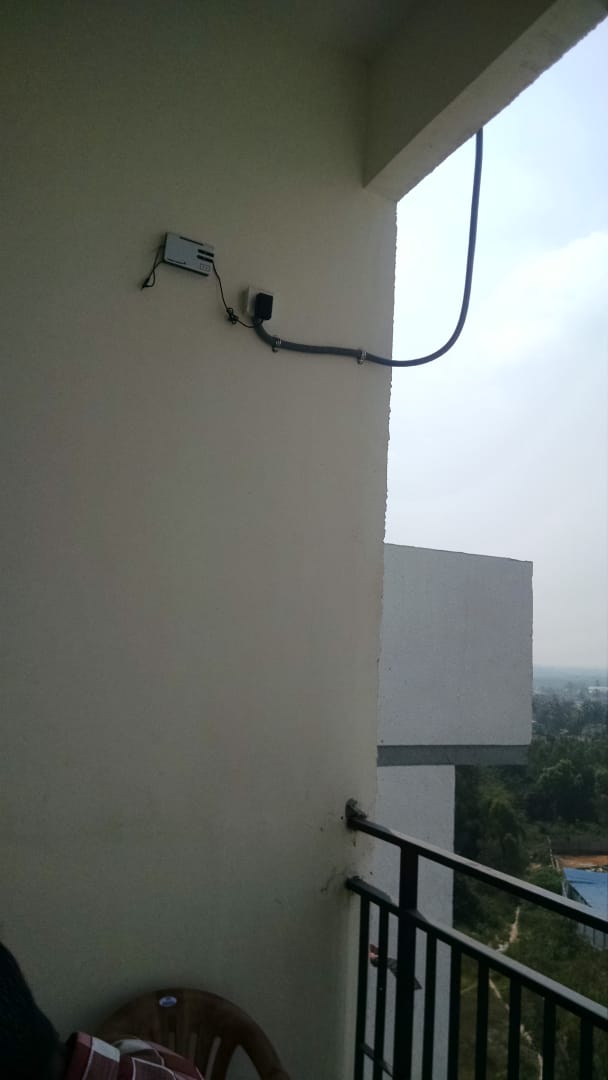 Repeater installation in balcony