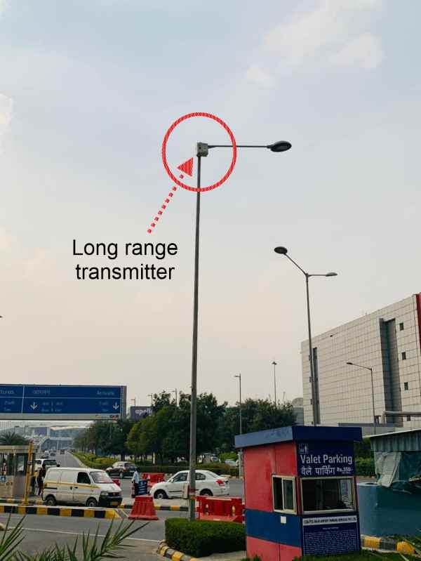 Runway Incursion Warning System with Long Range Radio Transceivers for Airport Safety