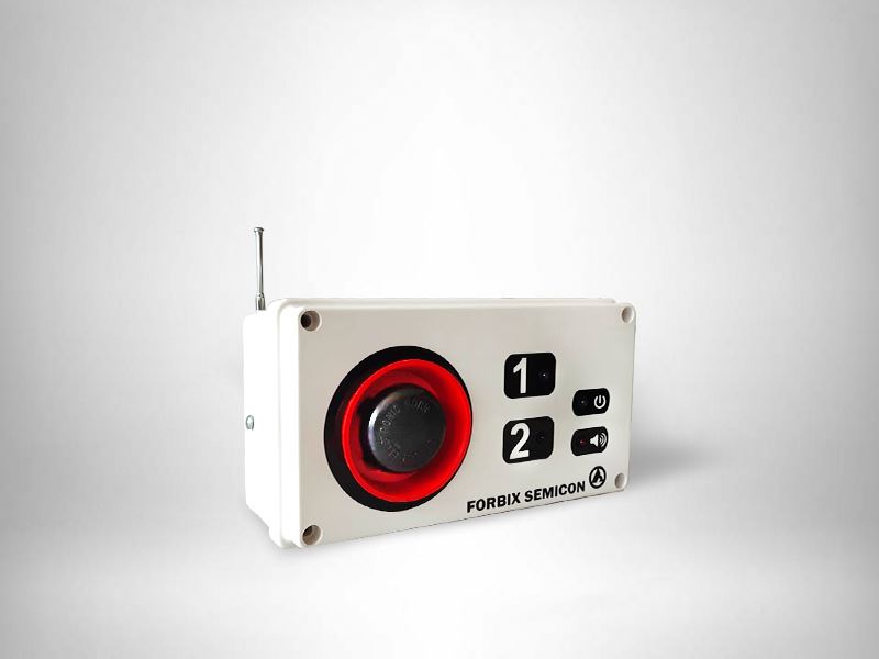 FORBIX SEMICON 2-Indicator Siren Receiver for Dual Zone Panic Alarm System with Audible Alert