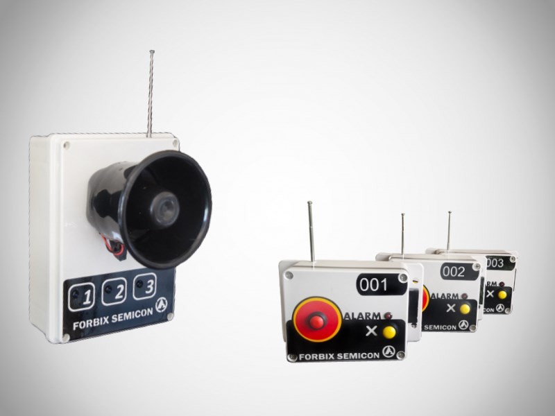 FORBIX SEMICON Wireless Panic Alarm with 3-Button Control and High-Volume Emergency Siren