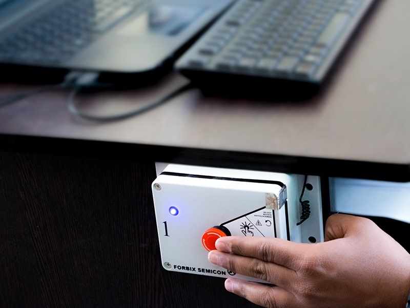 FORBIX SEMICON Wireless Panic Alarm Button Transmitter under table concealed