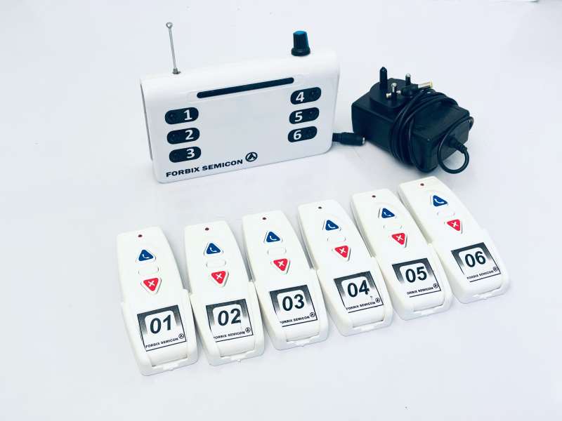 6 Remote Wireless Peon Call Bell System