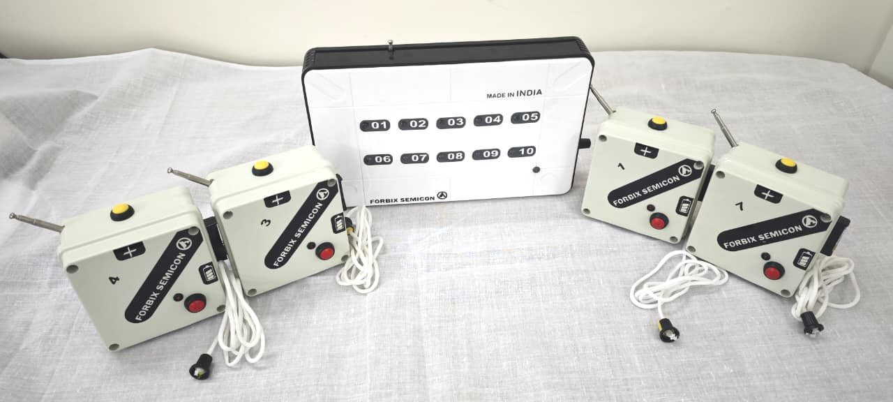 Wireless pull cord transmitters with a 10-zone indicator receiver