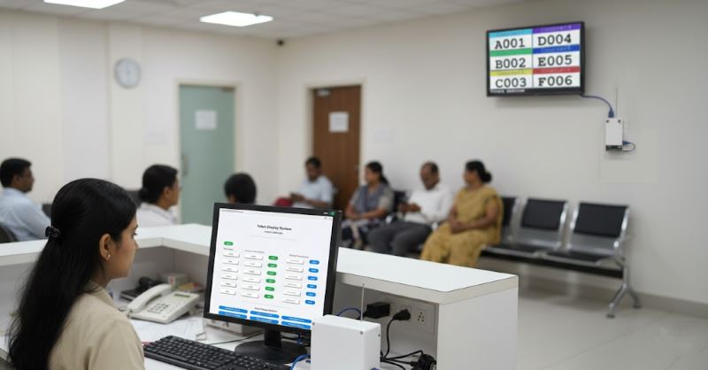 WiFi Advanced Token Display System Reception-Controlled - FORBIX SEMICON Queue Management with Remote Configuration, Wildcard Token Numbers and Custom Display Settings